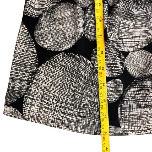 KamaliKulture Norma Kamali Black White Abstract Circle Ruched Midi Dress XL - Picture 5 of 12